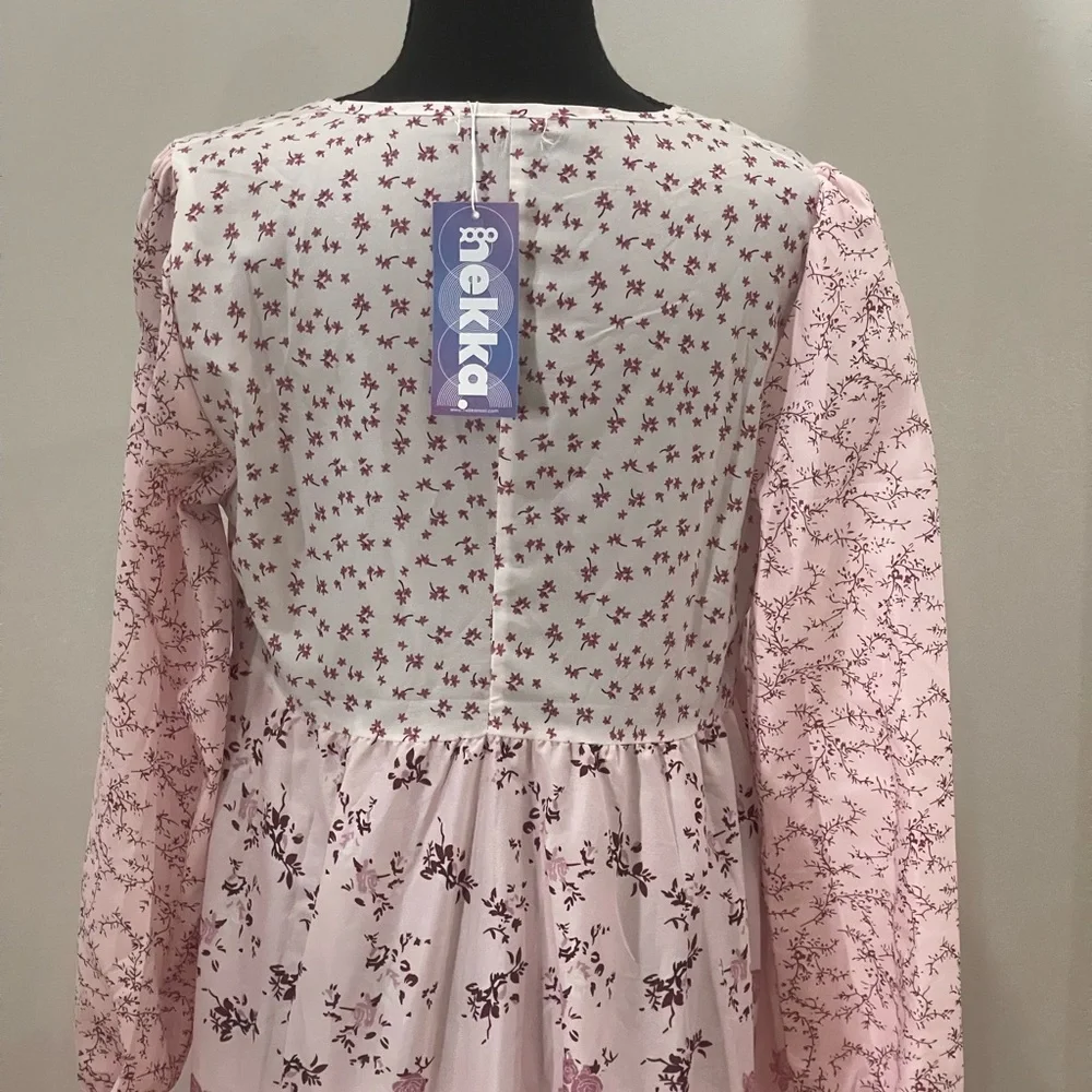 New‎ Hekka M Floral Patterned Long Sleeve Midi - Picture 7 of 7